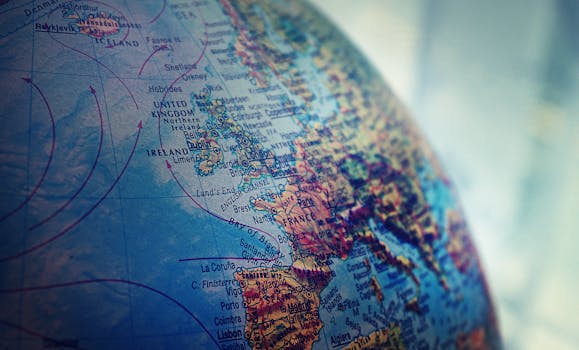 pexels-photo-1098515-1098515 Detailed close-up of a globe showing parts of Europe and the Atlantic Ocean.